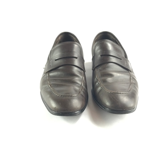 Salvatore Ferragamo Brown Leather Penny  Loafers